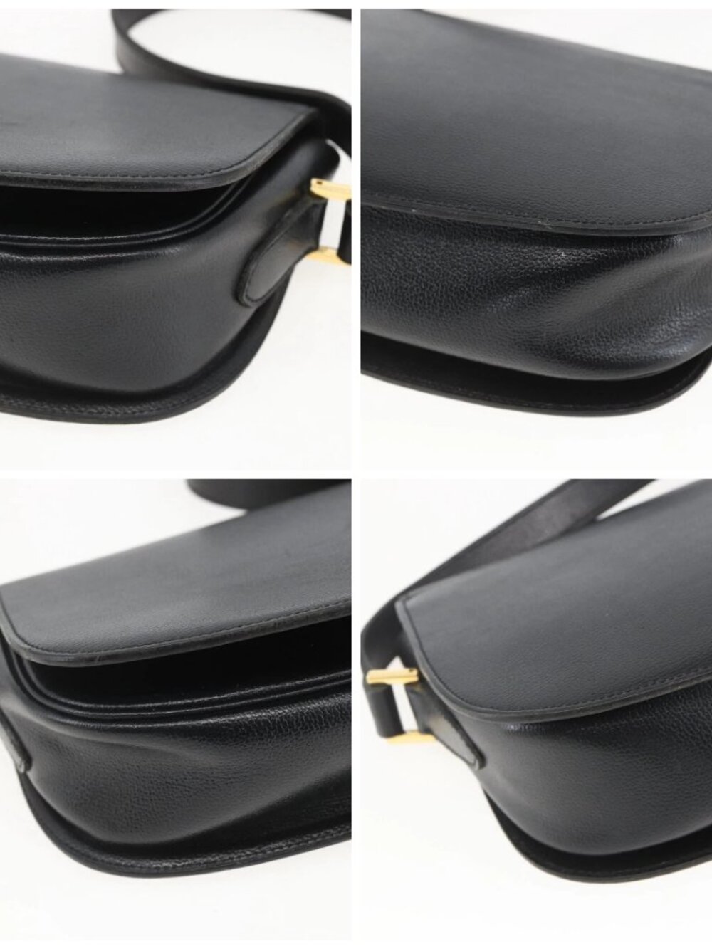 Christian Dior Shoulder Bag Leather Black Gold Auth 159033 - Picture 14 of 16